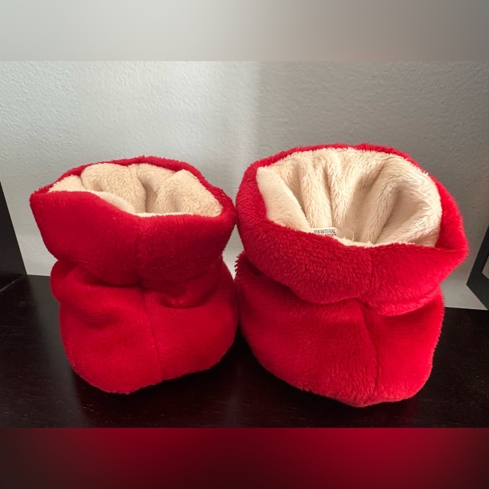 Red 'My First Christmas' Baby Booties - Picture 2 of 2
